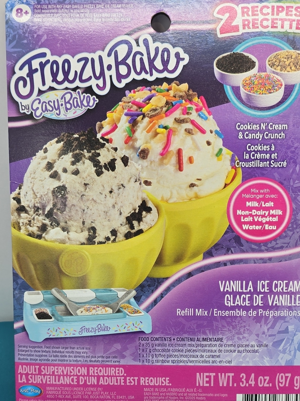 Freezy-Bake Vanilla Ice Cream Refill Mix - Yellow